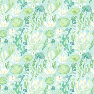 Cute Seaweed and Water Plants Pattern