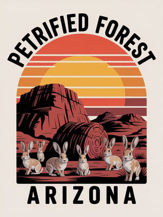 Petrified Forest Arizona T-Shirt Design