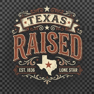 Vintage Texas Raised T-Shirt Design