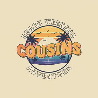 Vintage Cousins Beach Sweatshirt Design