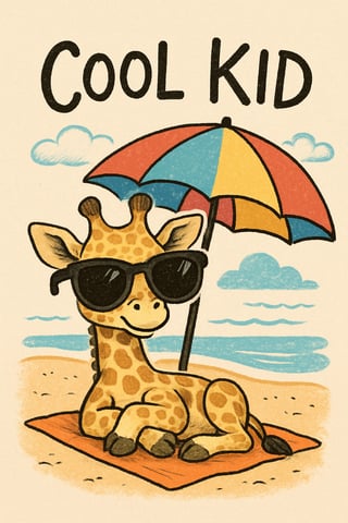 Baby Giraffe in Sunglasses