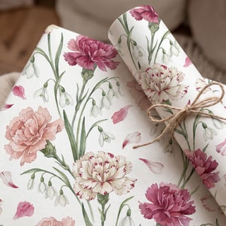 January Birth Month Flower Pattern