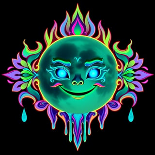 Symmetrical Multi-Colored Fantasy Moon