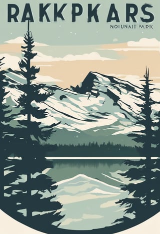 Vintage Rocky Mountain National Park Poster
