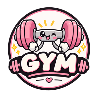 Cute Dumbbell Gym Logo