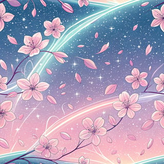 Holographic Sakura Petal Pattern
