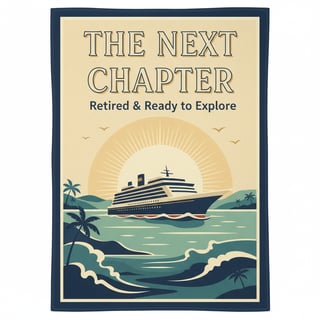 Elegant Retirement Travel Blanket Art