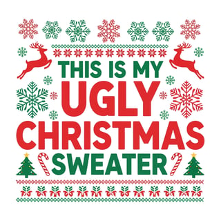 Ugly Christmas Sweater T-Shirt Design
