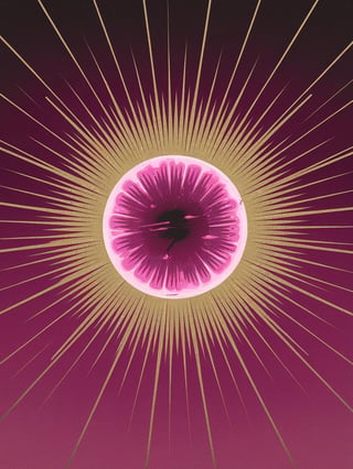 Electric Pink Sunburst Illustration