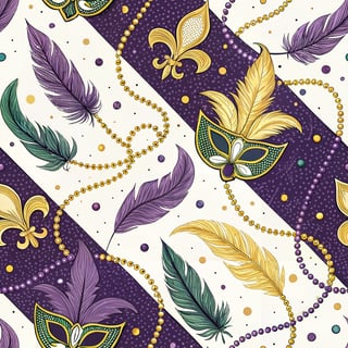 Seamless Mardi Gras Celebration Wrap