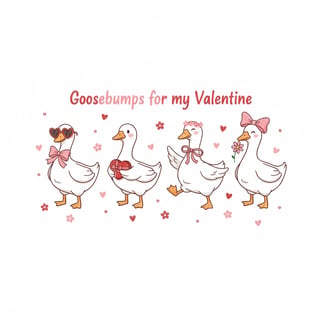 Cute Girlfriend Valentine Goose Design