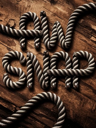 Dynamic Rope Font Design: AW SNAP