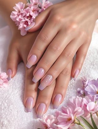 Elegant Hands with Ombre Nails Photography