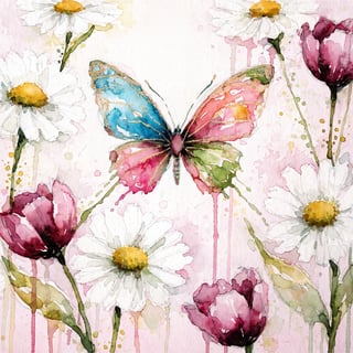 Vibrant Watercolor Butterfly Illustration