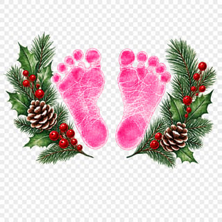 Pink Footprints, Transparent Background