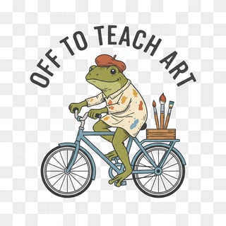 Off to Teach Art Frog Graphic