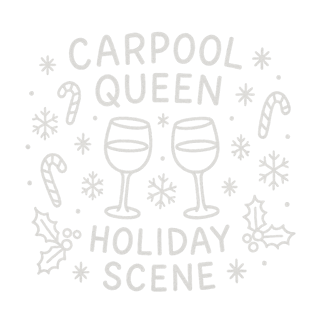 Wine Mom Holiday Line-Art Tee