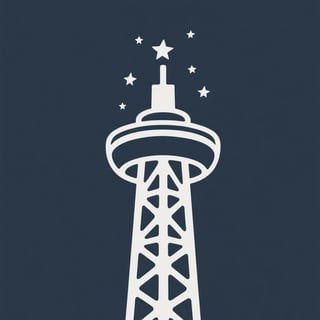 Minimalist Tower of the Americas Silhouette