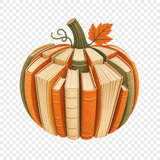 Pumpkin Book Silhouette PNG