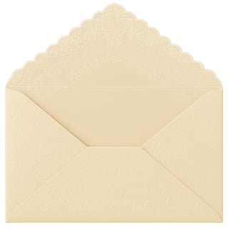Beige Envelope with Lace Border