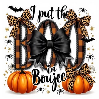 Glamorous Halloween BOO Illustration