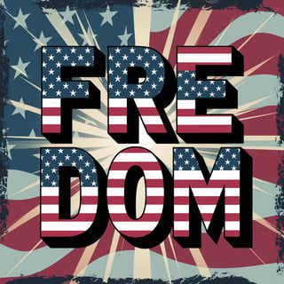 Patriotic Freedom Flag Design