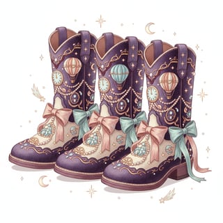 Luxurious Pastel Feminine Cowboy Boots
