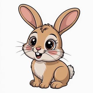 Cute Animated Baby Rabbit Art