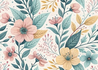 Pastel Spring Floral Pattern