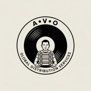 Emblem Circular Vinyl Record Logo