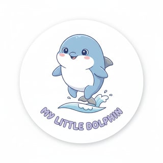Adorable Baby Dolphin Illustration