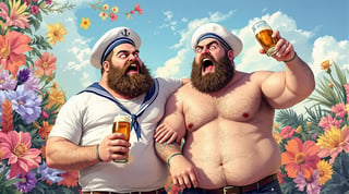Drunken Sailors Dancing in Digital Art