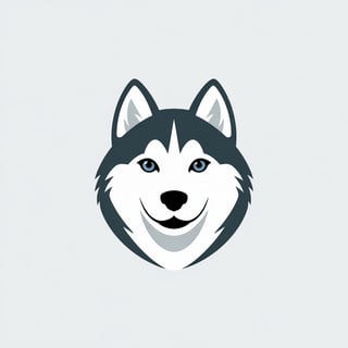 Minimalist Siberian Husky Illustration
