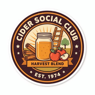 Cider Social Club Vintage Badge