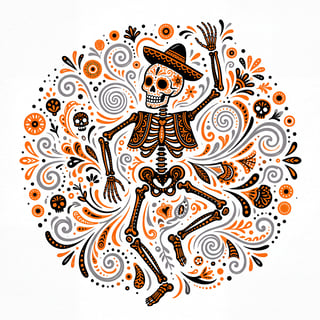 Day of the Dead Skeleton Illustration