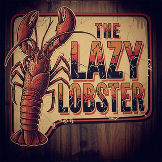 Retro Bar Graphic of Lazy Lobster
