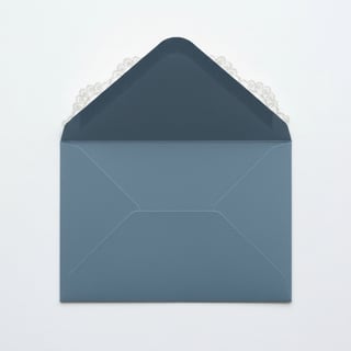 Dusty Blue Lace Envelope