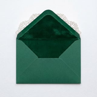 Emerald Green Lace Envelope