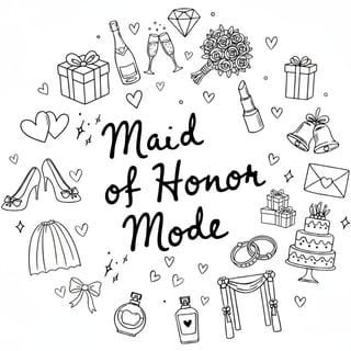 Maid of Honor Doodle Design