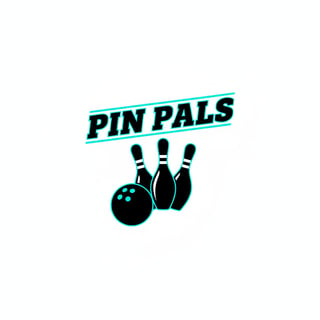 Minimalist Bowling Design with Neon Accent