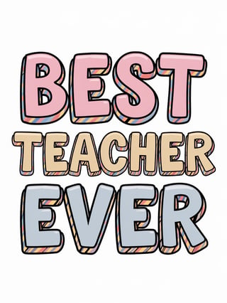 Best Teacher Ever Vector Design