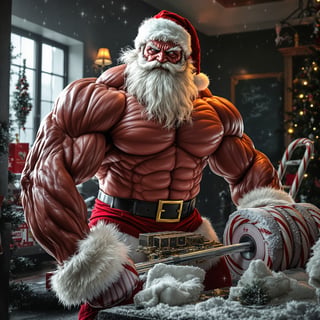 Buff Santa with Candy-Cane Weights