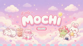 Kawaii Pastel Mochi Club Banner