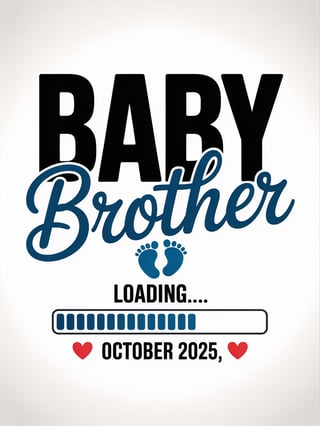 Modern Baby Brother Announcement Design