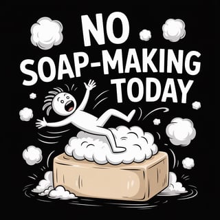 Stick Figure Slipping on Soap