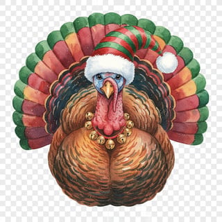 Festive Watercolor Turkey Illustration