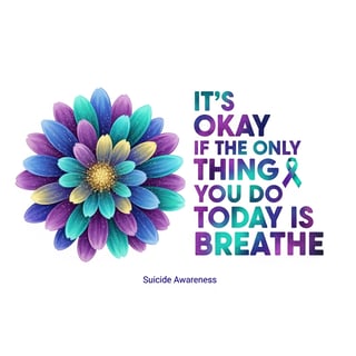 Suicide Awareness Galaxy Flower Design
