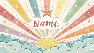 Pastel Watercolor Sunburst Pattern