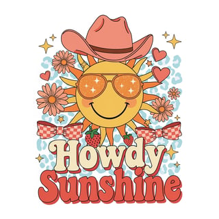 Howdy Sunshine Retro Cowgirl T-Shirt