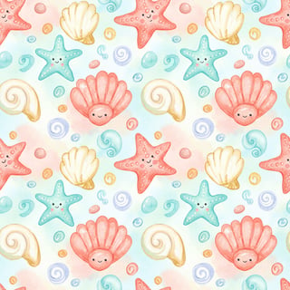 Cute Shells & Starfish Pattern